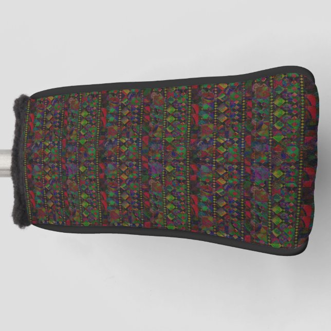 Funda Para Palo De Golf Tapa de cabeza de golf de patrón azteca (Anverso)