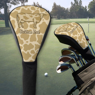 Funda Para Palo De Golf Tapa de cabeza de golf de perfil de vaca