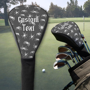 Funda Para Palo De Golf Tapa de cabeza de golf del patrón de siluetas arañ