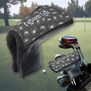 Funda Para Palo De Golf Tapa de cabeza de golf del patrón de siluetas arañ