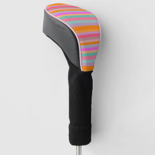 Funda Para Palo De Golf Tapa de cabeza de golf, franja coloreada de Naranj