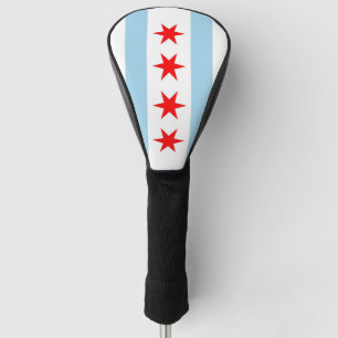 Funda Para Palo De Golf Tapa de choferes de golf con bandera de Chicago, E