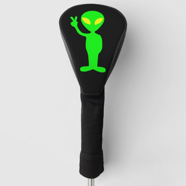 FUNDA PARA PALO DE GOLF TAPA DE CONDUCTOR DE GOLF DE ALIEN FUNNY (Anverso)