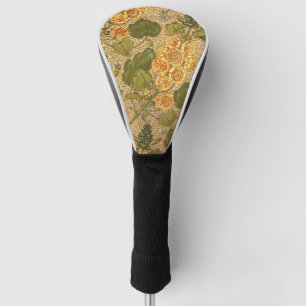 Funda Para Palo De Golf Tapa de la cabeza de golf de las flores amarillas 