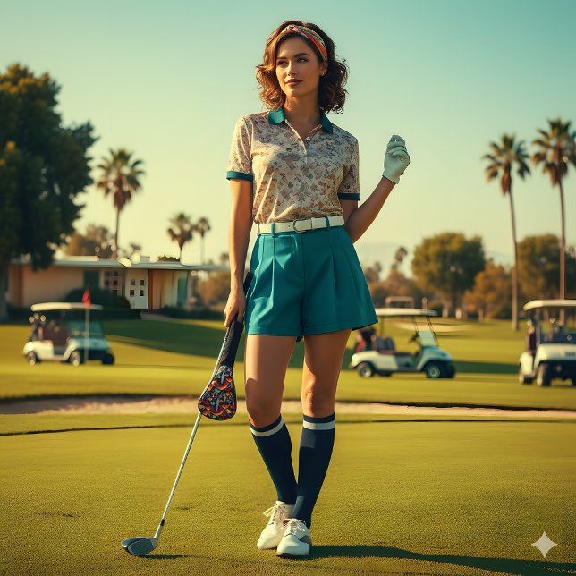 Funda Para Palo De Golf Tapa de la cabeza de golf del hongo retro (Subido por el creador)