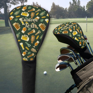 Funda Para Palo De Golf Tapa de la cabeza de golf del patrón de iconos de 