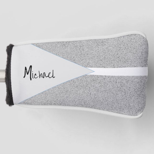 Funda Para Palo De Golf Tapa de la cabeza de golf Gris White (Anverso)
