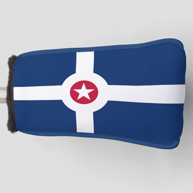 Funda Para Palo De Golf Tapa de putter de golf con bandera de Indianápolis (Anverso)