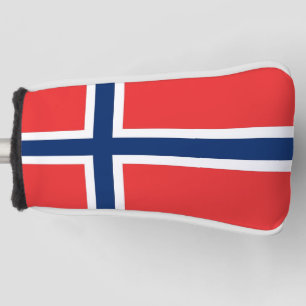 Funda Para Palo De Golf Tapa de putter de golf con bandera de Noruega