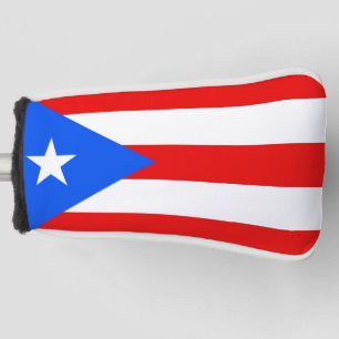 Funda Para Palo De Golf Tapa de putter de golf con bandera de Puerto Rico,