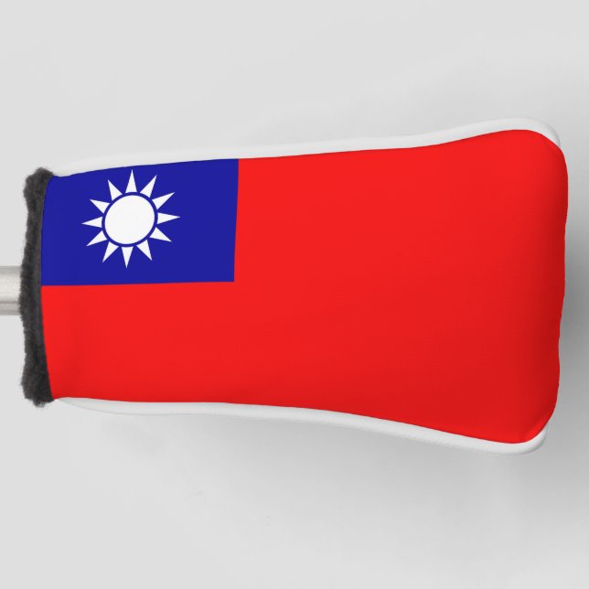 Funda Para Palo De Golf Tapa de putter de golf con bandera de Taiwán (Anverso)