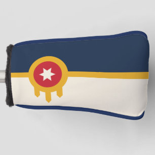 Funda Para Palo De Golf Tapa de putter de golf con bandera de Tulsa. Oklah