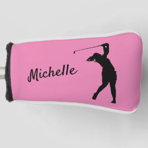 Funda Para Palo De Golf Tapa de putter de golf "golfer Michelle" rosa