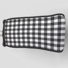 Funda Para Palo De Golf Tapa de putter de la placa de búfalo negra y blanc