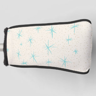 Funda Para Palo De Golf Tapa de putter turquesa de la era del espacio