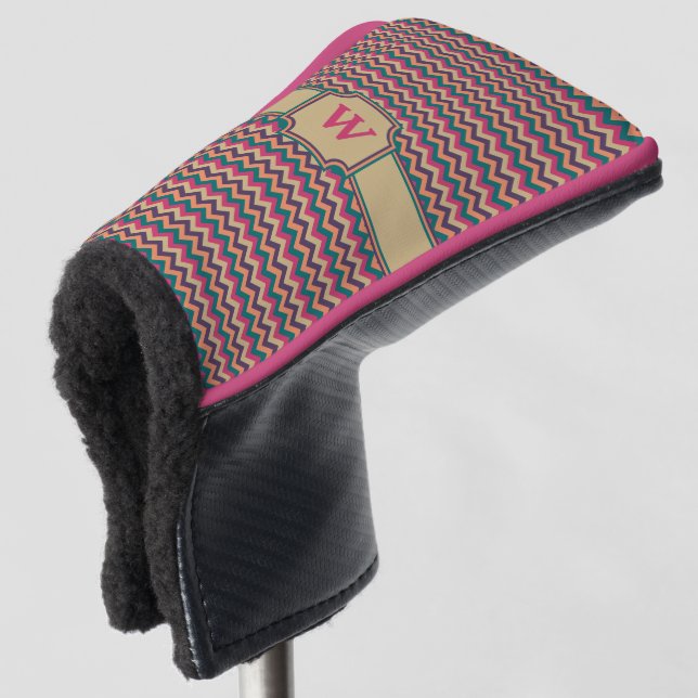 Funda Para Palo De Golf Tapa de putter Zigzag Tropical (Anverso 3/4)