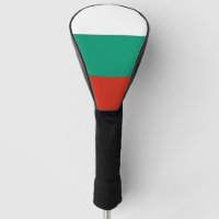 Tapa del conductor de golf con bandera de Bulgaria