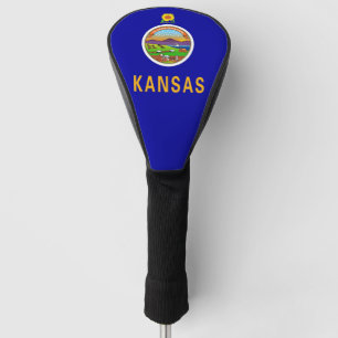Funda Para Palo De Golf Tapa del conductor de golf con bandera de Kansas, 