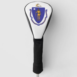 Funda Para Palo De Golf Tapa del conductor de golf con bandera de Massachu