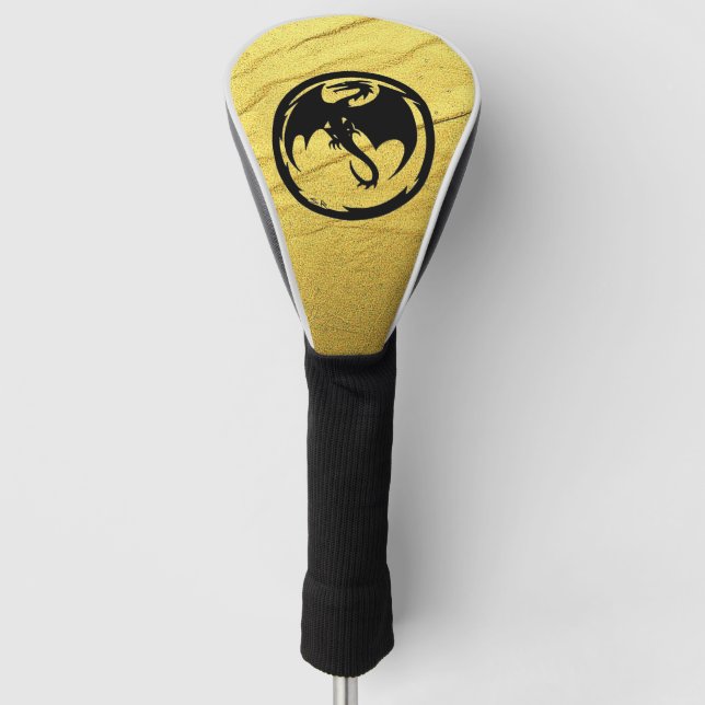 Funda Para Palo De Golf Tapa del conductor del Black Dragon Gold Vein (Anverso)
