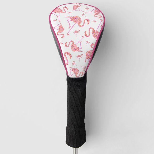 Funda Para Palo De Golf Tapa del controlador de flamenco rosa (Anverso)