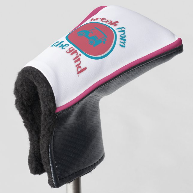 Funda Para Palo De Golf Tapa del putter BFTG del carrito de golf rosa (Anverso 3/4)