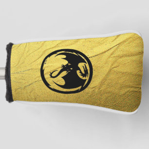 Funda Para Palo De Golf Tapa del putter de golf Black Dragon Gold Vein