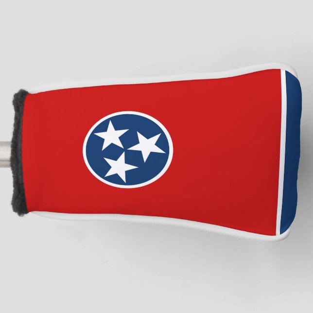 Funda Para Palo De Golf Tapa del putter de golf con bandera de Tennessee,  (Anverso)
