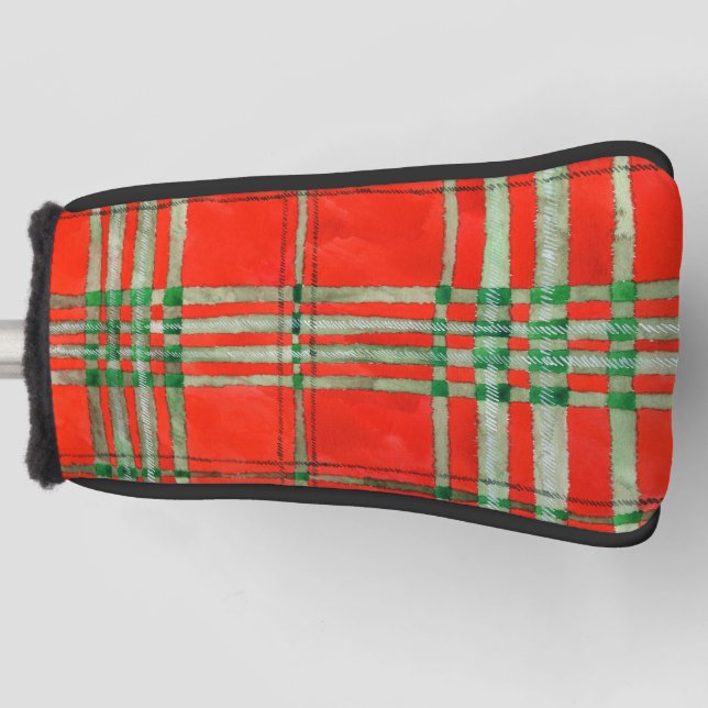 Funda Para Palo De Golf Tapa del putter de golf RED SCOTT TARTAN (Anverso)