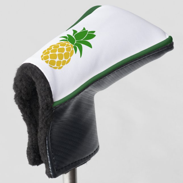 Funda Para Palo De Golf Tapa personalizada de putter de golf de piña (Anverso 3/4)