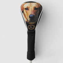 Tapa personalizada del club de golf Dog Face para