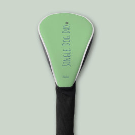 Funda Para Palo De Golf Tapa verde de la cabeza de golf de un solo perro