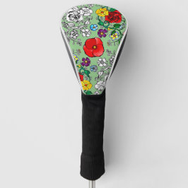 Funda Para Palo De Golf Tapis de fleurs au coquelicot