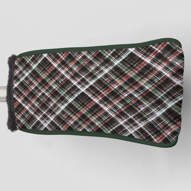 Funda Para Palo De Golf Tartán de Navidades texturados. (Anverso)