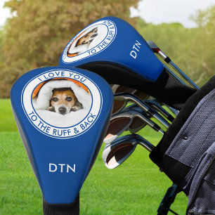 Funda Para Palo De Golf Te amo a la foto de perro Personalizado Ruff y Bac
