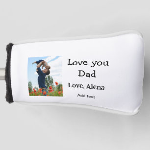 Funda Para Palo De Golf Te amo el día de papá padre elegante agregar texto