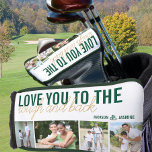 Funda Para Palo De Golf Te quiero a la tos y atrás 4 Foto Oro Verde<br><div class="desc">Tapa de la cabeza del putter de golf con 4 de sus fotos favoritas. El diseño está escrito con Amado hasta el final y puede personalizar con su nombre u otro texto personalizado. La plantilla de fotos está configurada para mostrar las imágenes como un formato horizontal de 1x y un...</div>