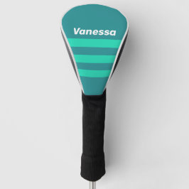 Funda Para Palo De Golf Teal Beach Breeze Across Striping with Name