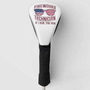 Funda Para Palo De Golf Técnico de fuegos artificiales 4 de julio divertid