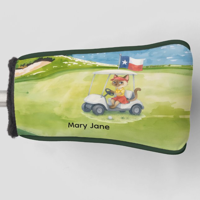 Funda Para Palo De Golf Tejas temática para golfista (Anverso)