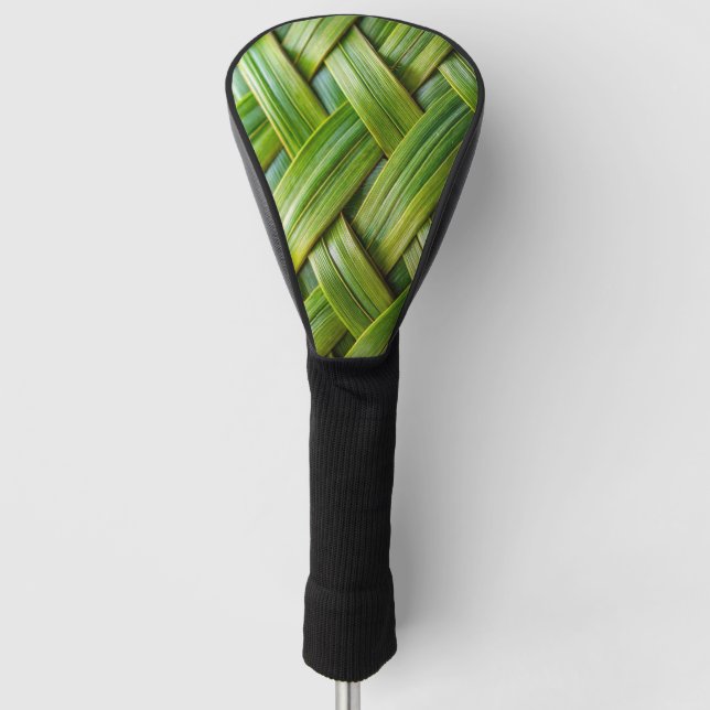 Funda Para Palo De Golf Tejido de bambú fresco verde (Anverso)