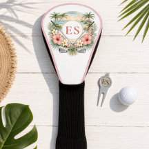 Tema de Golf Costero de Playa con Monograma Elegan