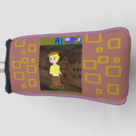 Funda Para Palo De Golf Tema de Personalizado geométrico marrón