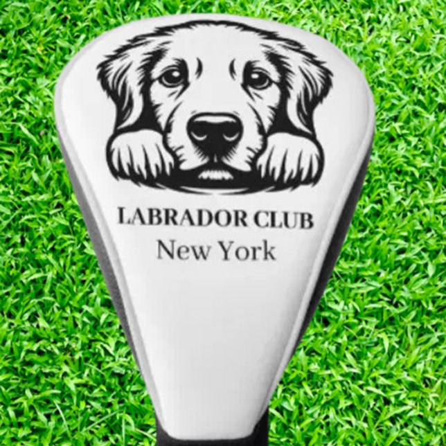 Funda Para Palo De Golf Tema del Club Personalizado Labrador (Simple and classic design is Lab puppy.)