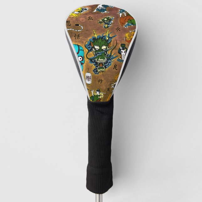 Funda Para Palo De Golf Tema japonés (Anverso)