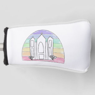 Funda Para Palo De Golf Templo LDS Salt Lake City puesta de sol arcoíris m