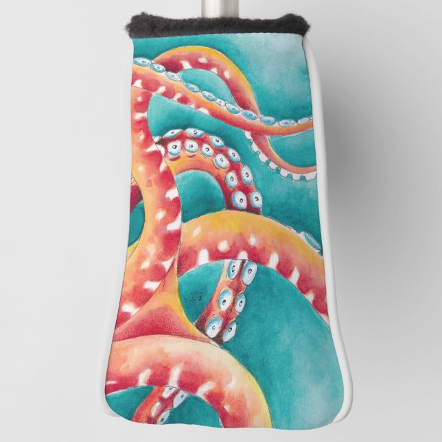 Funda Para Palo De Golf Tentáculos rojos naranjas (Girar 90)