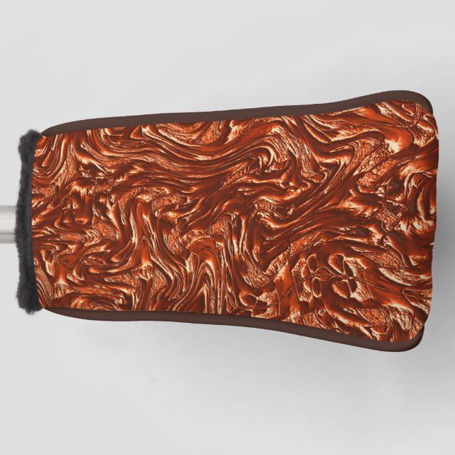 Funda Para Palo De Golf Terracota marrón texturizada (Anverso)