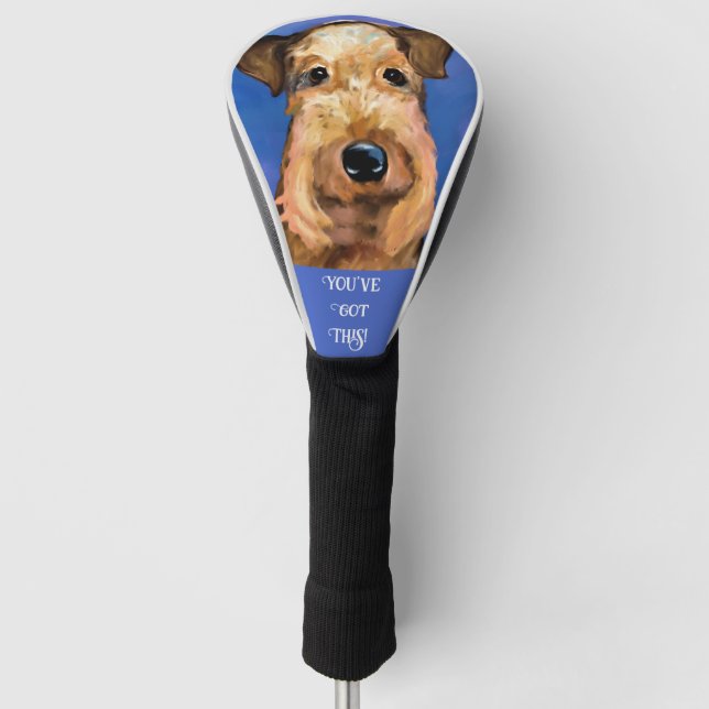 FUNDA PARA PALO DE GOLF TERRIER AIREDALE            (Anverso)