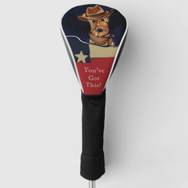 FUNDA PARA PALO DE GOLF TERRIER AIREDALE   (Anverso)